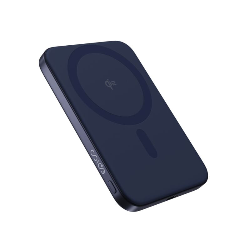 Epico UltraPack Qi2 Slim 5000mAh hliníková Mag+ bezdrôtová powerbanka EM51 | tmavomodrá | bezdrôtové nabíjanie 15W