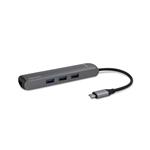 Epico USB-C HUB SLIM (4K HDMI a Ethernet) - vesmírne sivý, čierny kábel