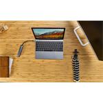 Epico USB-C HUB SLIM (4K HDMI a Ethernet) - vesmírne sivý, čierny kábel