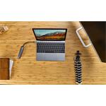 Epico USB-C HUB SLIM (4K HDMI & Ethernet) - silver, black cable