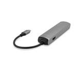 Epico USB-C HUB SLIM (4K HDMI & Ethernet) - silver, black cable