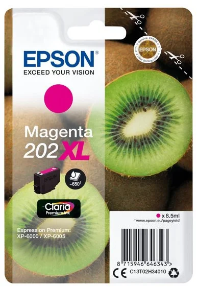 Epson 202XL Magenta, purpurová - originálne C13T02H34010
