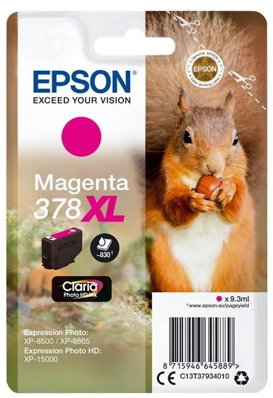 Epson 378XL Claria Photo HD Ink Magenta, purpurová - originálne C13T37934010