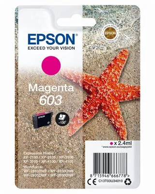 Epson 603 Magenta, purpurová - originálne C13T03U34010