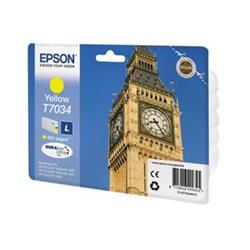 Epson T7034 L Yellow, až 800 stran, pro série WP4000/4500 (WP-4015,WP-4025,WP-4515,WP-4525,WP-4535,WP-4545) - originální