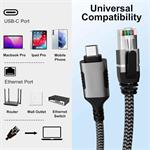 Ethernetový kábel USB-C -> LAN RJ45 10/100/1000 MBIT dĺžka 2 m