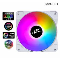 EVOLVEO 12FMW, ARGB, bílý rám, ventilátor 120mm, master