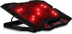 EVOLVEO Ania 5R, chladiaca podložka pre notebook, 5 ventilátorov, červené podsvietenie