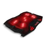 EVOLVEO Ania 5R, chladicí podložka pro notebook, 5x ventilátor, červené podsvícení