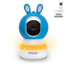 EVOLVEO Baby Monitor LUX- Chytrá 360° videochůvička s nočním viděním, detekcí pláče a pohybu, modrá