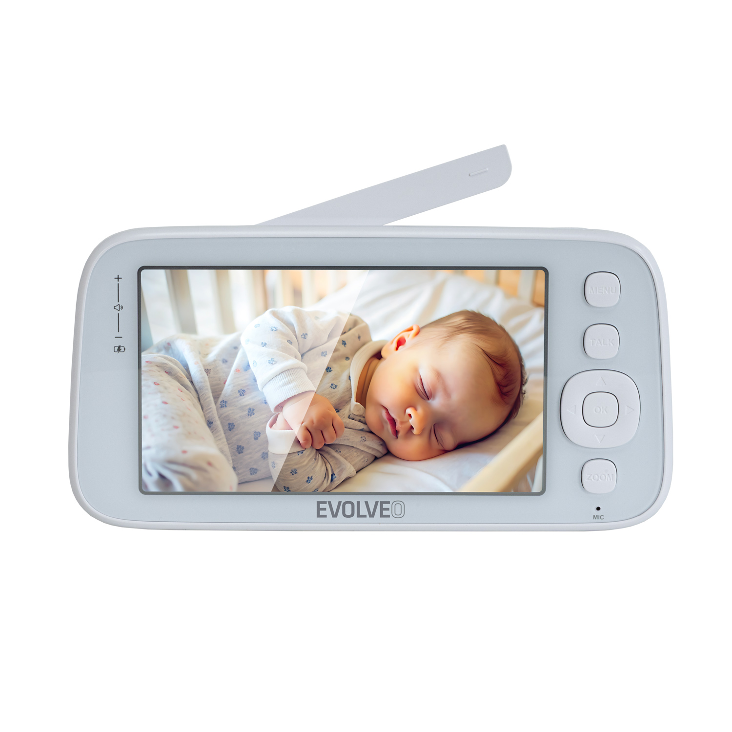 EVOLVEO Baby Monitor N5 - Set videochůvičky s 360° dohledem, obousměrnou komunikací a ukolébavkami,