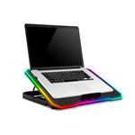 EVOLVEO CoolPro, chladiaca podložka pod notebook, 2 ventilátory, RGB podsvietenie, čierna