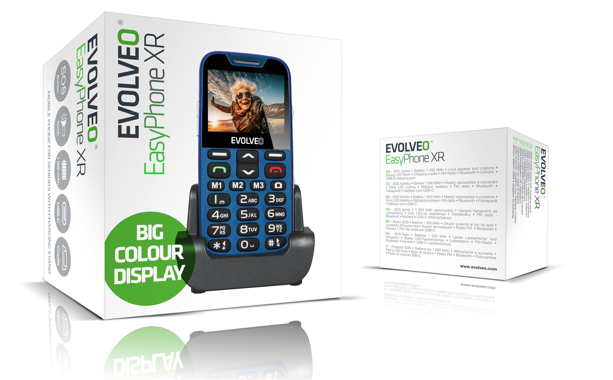 EVOLVEO EasyPhone XR modrý