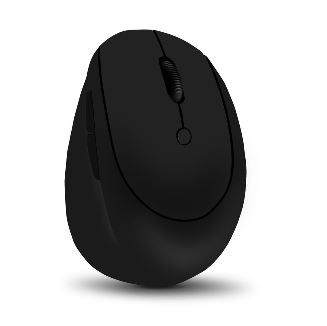 EVOLVEO LadyErgo, tichá vertikálna ergonomická myš, 2,4 GHz, čierna