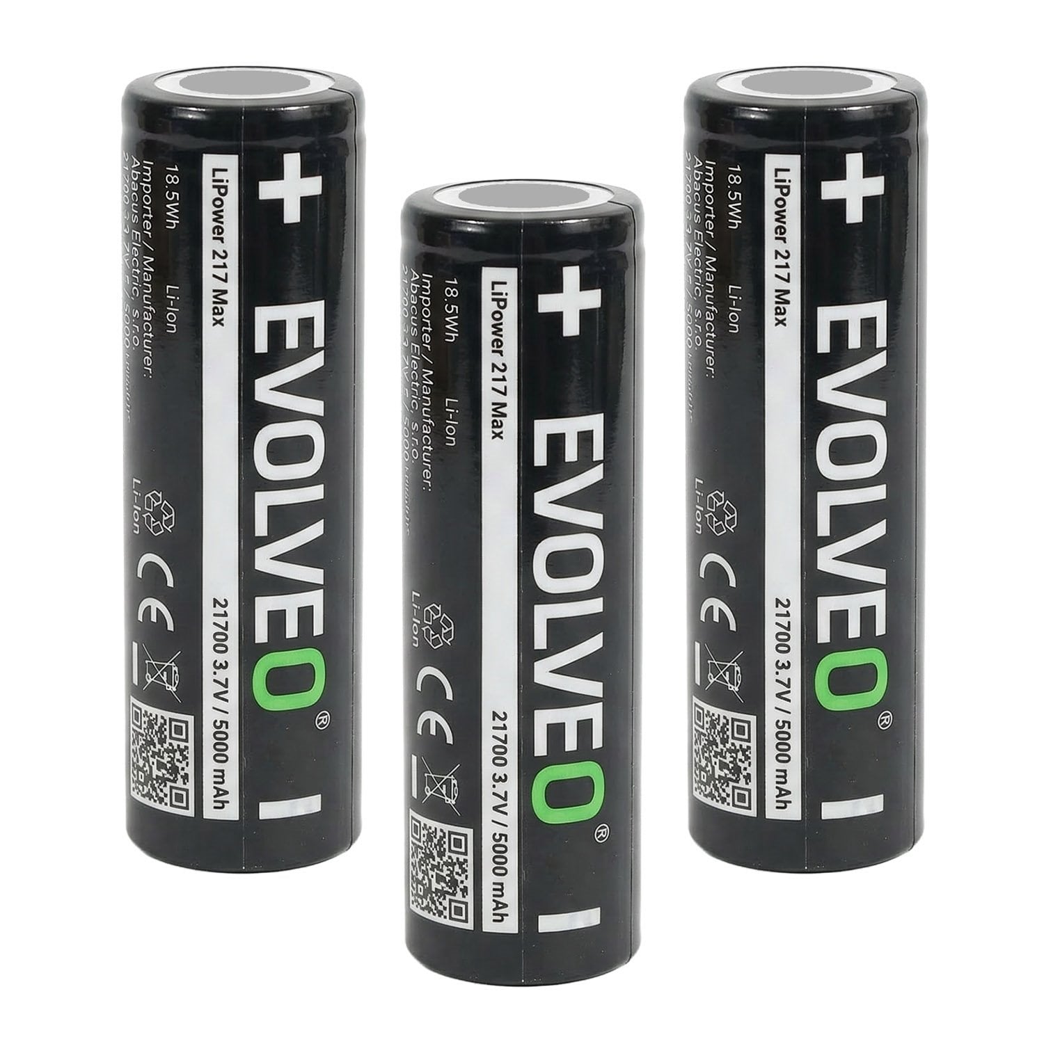 EVOLVEO LiPower 217 Max 5000 - Li-ion batéria 21700 (3,7 V / 5000 mAh) 3 ks