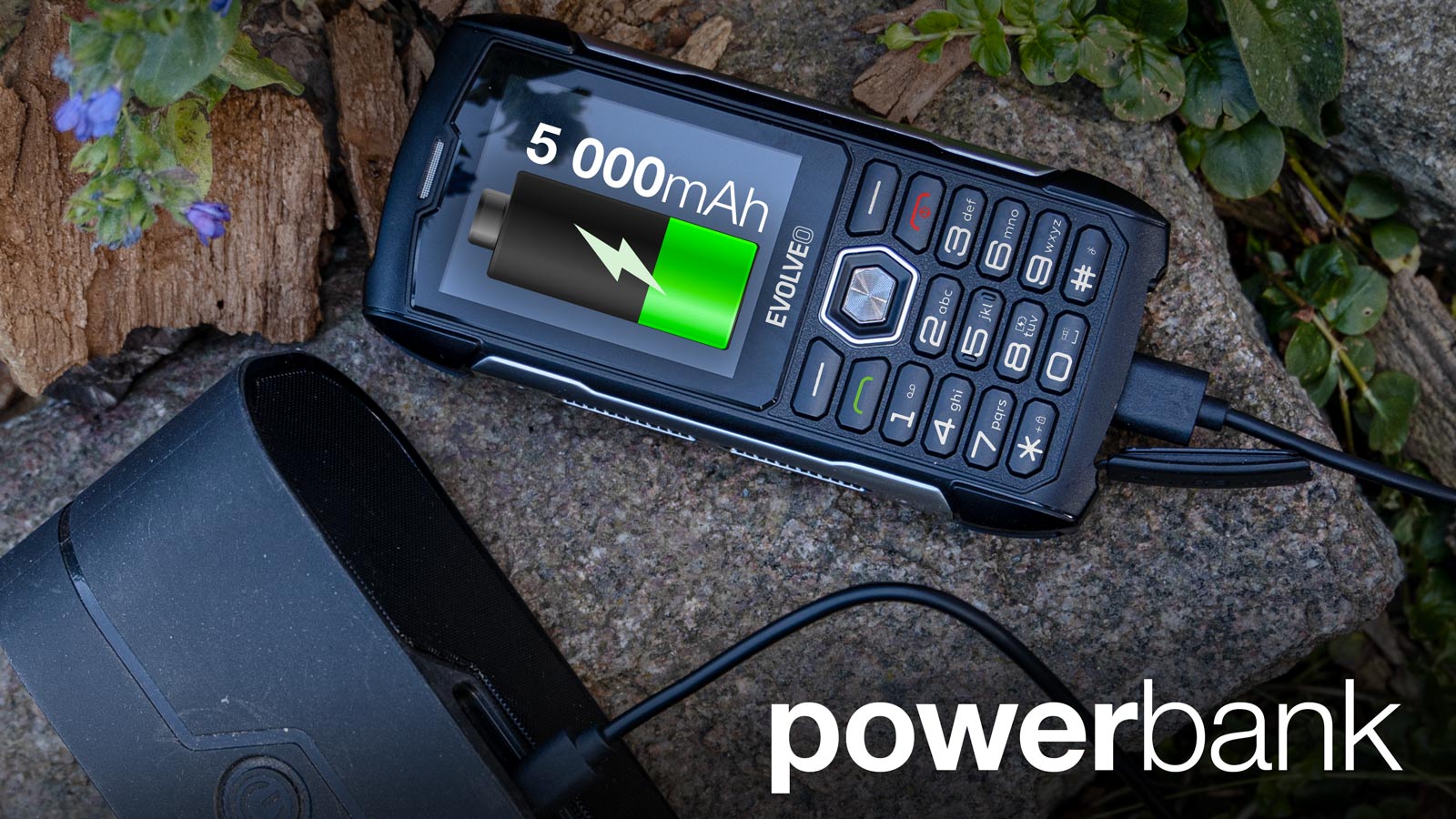 EVOLVEO StrongPhone H1 černo-stříbrný