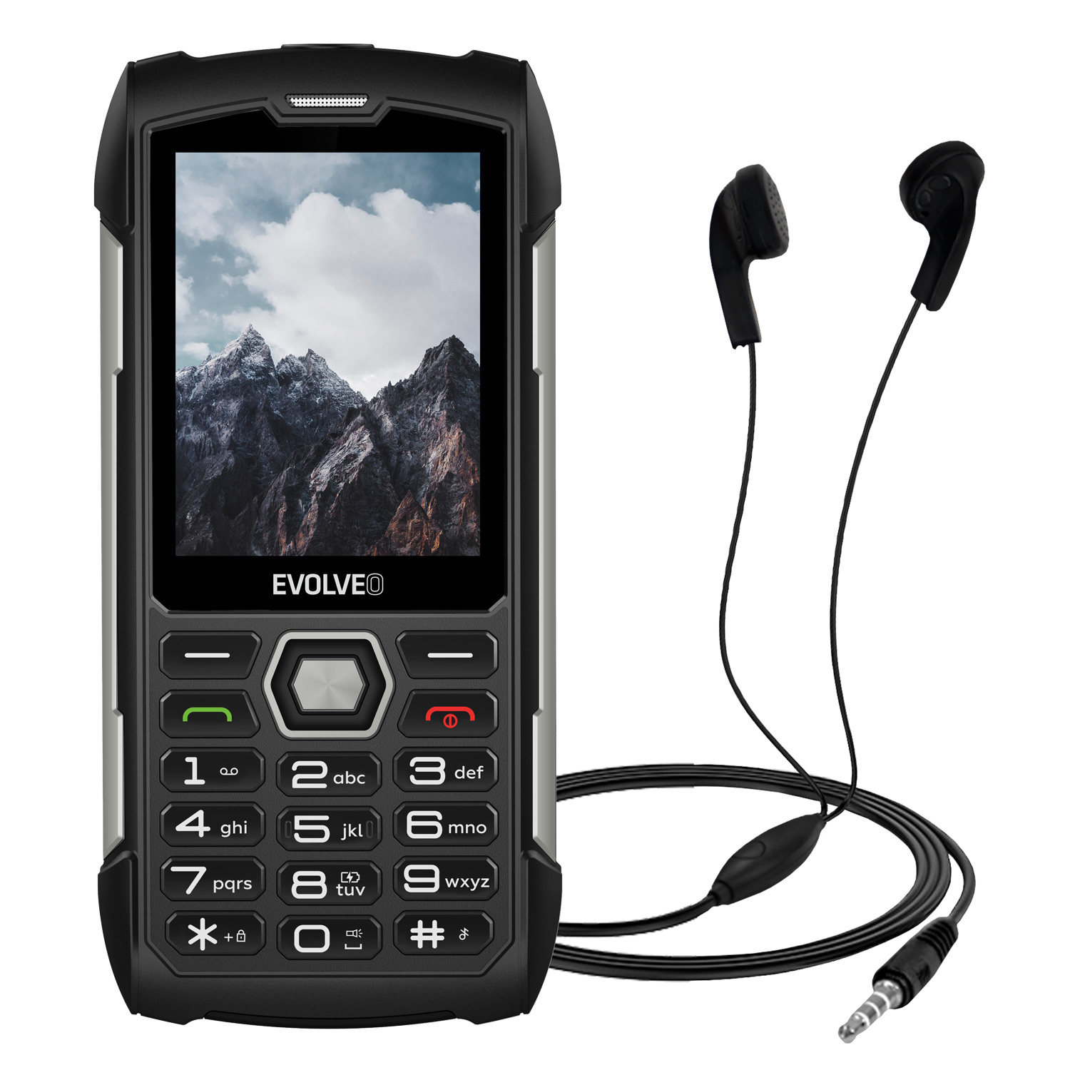 EVOLVEO StrongPhone H1 černo-stříbrný