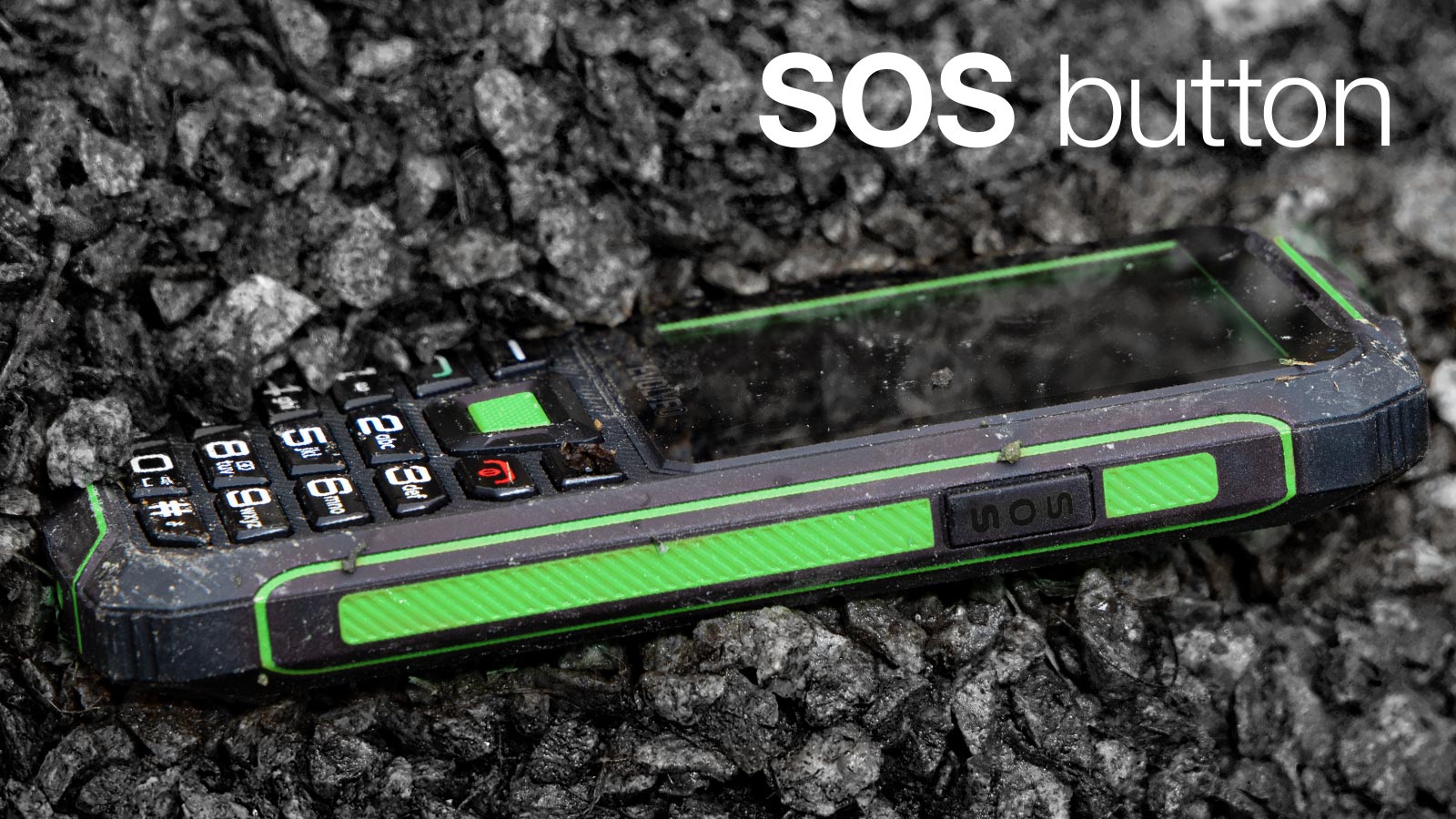 EVOLVEO StrongPhone W4 čierno-zelený