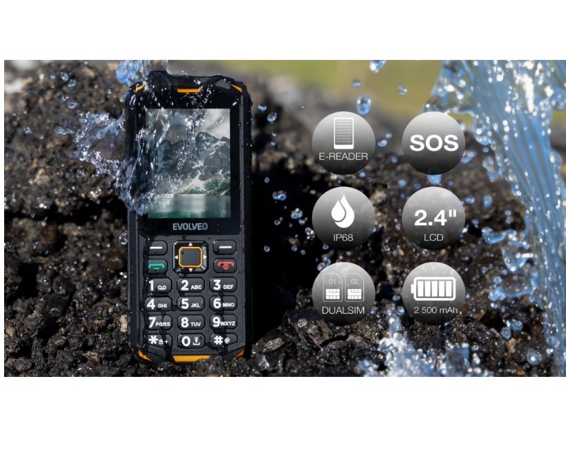 EVOLVEO StrongPhone X5 černo-oranžová