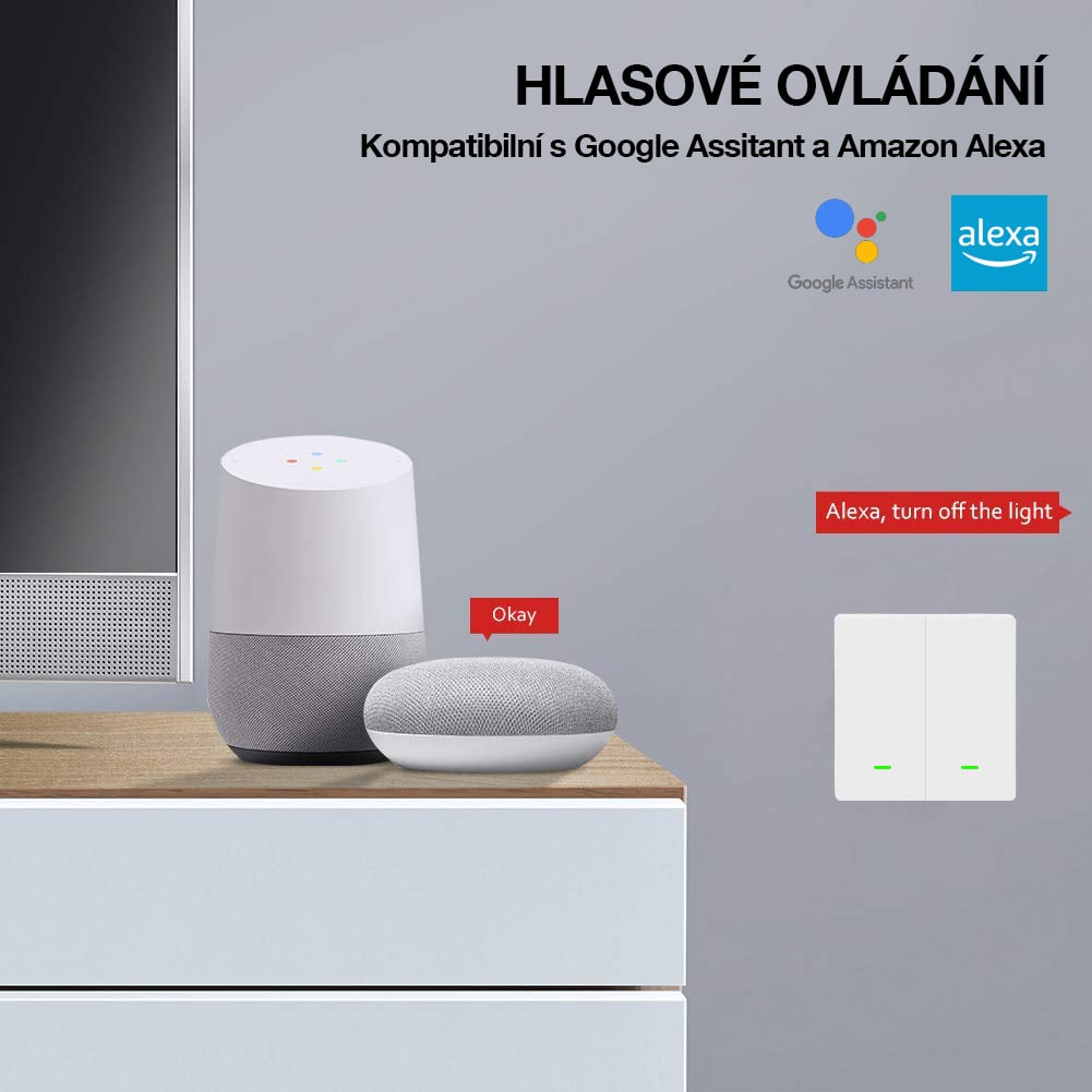 EVOLVEO WiFi Dual Switch - chytrý vypínač
