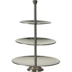 Excellent Houseware Etažér nerez, tepaný, 3 patra, 36,5 cm 