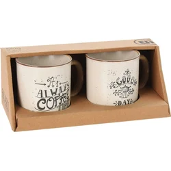 Excellent Houseware Hrnček na kávu Always Coffee, sada 2 ks, 300 ml