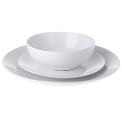 Excellent Houseware Jídelní sada talířů porcelán BASIC, 12 ks 