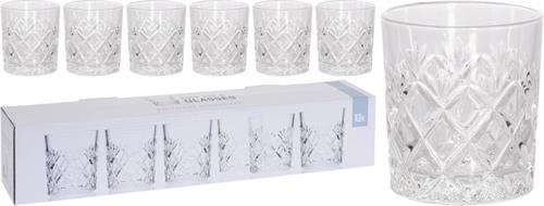 Excellent Houseware Sklenice broušené, sada 6 ks, 230 ml