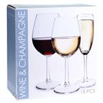 Excellent Houseware Sklenice na víno a sekt, sada 18 ks