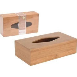 Excellent Houseware Zásobník na kapesníky bambus