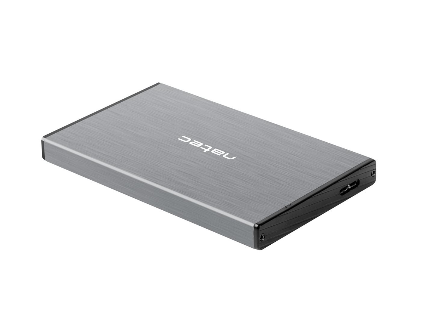 Externý HDD box Natec 2,5" USB 3.0 Rhino Go, sivý, hliníkové telo