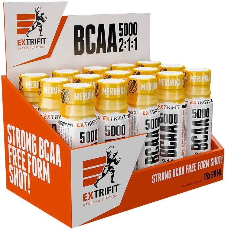 Extrifit BCAA 5000 2:1:1 Shot 15 x 90 ml - marhuľa