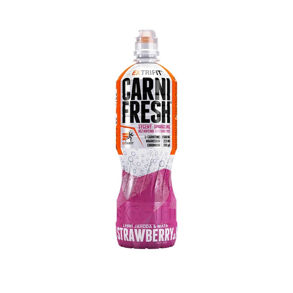 Extrifit Carnifresh Sparkling Caffeine free 850 ml - jahoda-máta