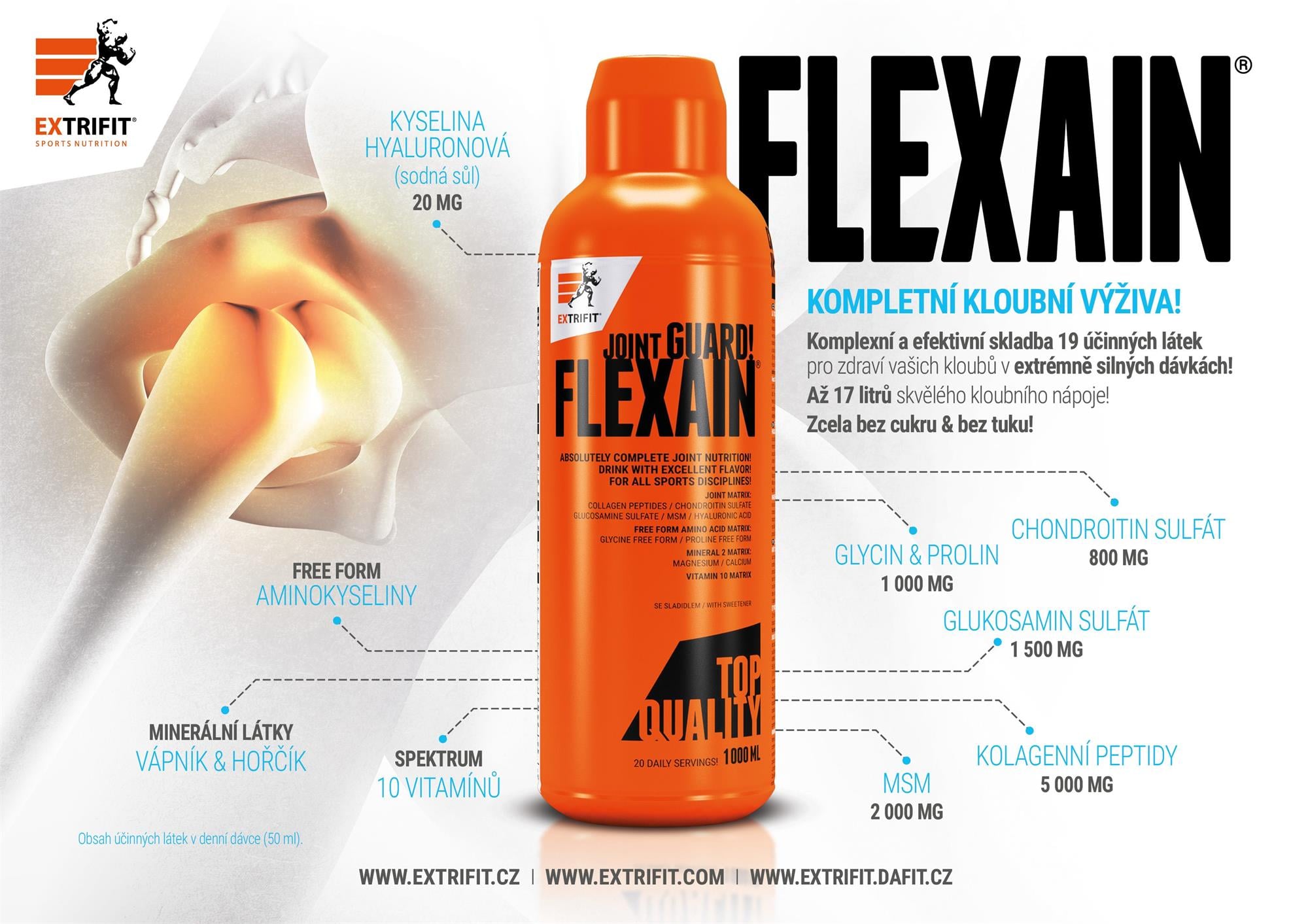 Extrifit Flexain 1000 ml - malina