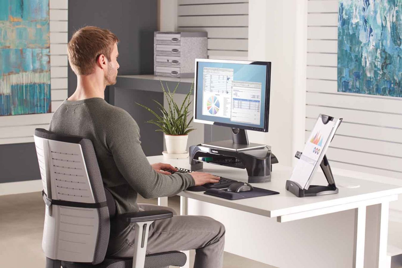 Fellowes Smart Suites Plus - Stojan pod monitor