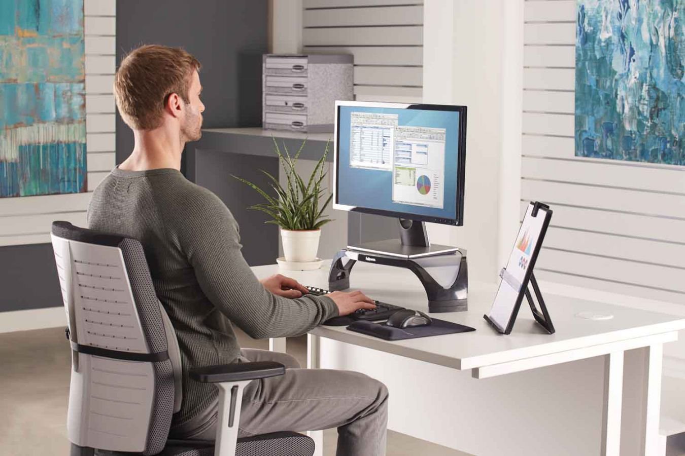 Fellowes Smart Suites - Stojan pod monitor