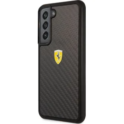 Ferrari Real Carbon Zadný kryt pre Samsung Galaxy S22 Black