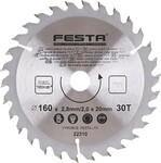 Festa Kotouč pilový do dřeva TCT, O 160 x 2,8 x 20 mm, 30 zubů