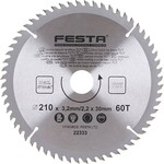 Festa Kotouč pilový do dřeva TCT, O 210 x 3,2 x 30 mm, 60 zubů