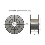 Filament PM tisková struna/filament 1,75 ASA stříbrná, 0,75 kg