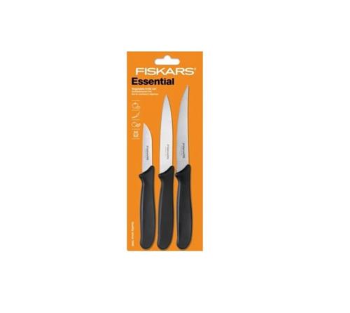 Fiskars Set nožů ESSENTIAL na zeleninu 3ks 1023785