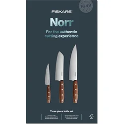 Fiskars Set nožů NORR kuchařský+Santoku+loupací 3ks 1016473