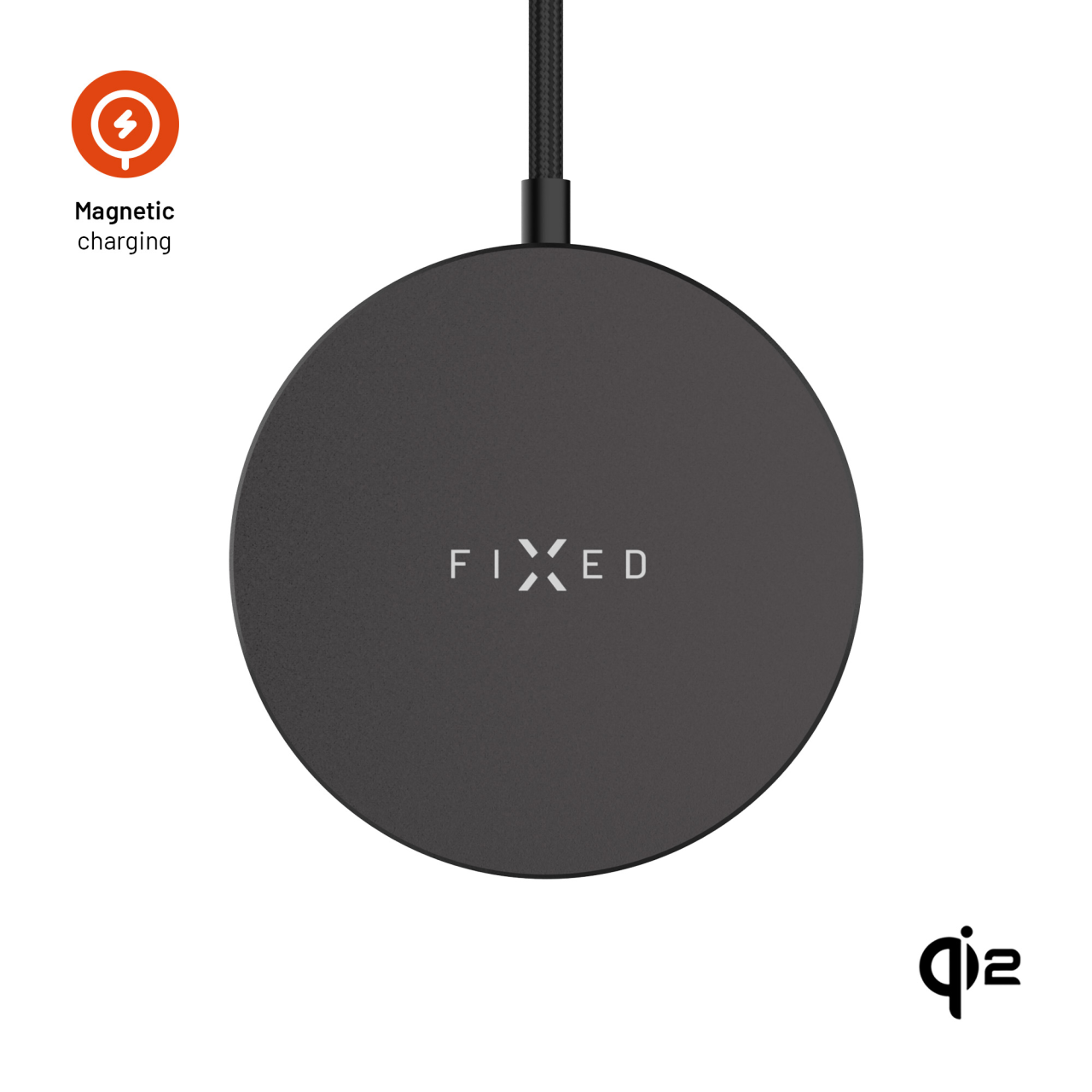 FIXED MagPad Slim s Qi2 čierny