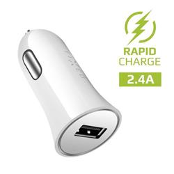 FIXED nabíjačka do auta s výstupom USB, 12 W, biela