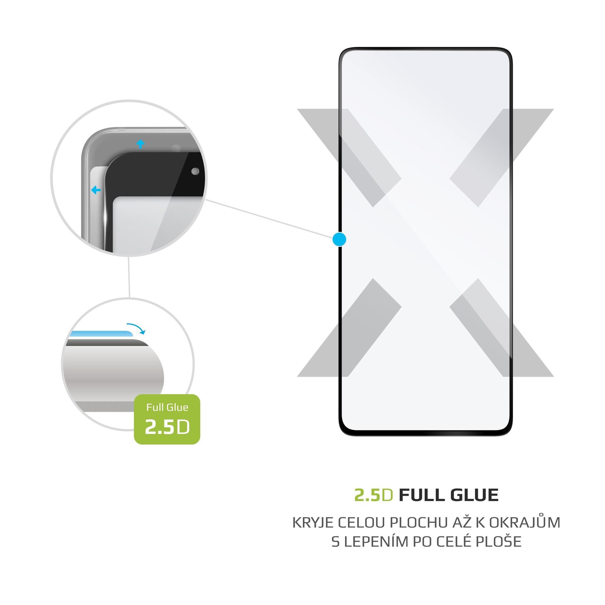 FIXED Ochranné tvrdené sklo Full-Cover pre Xiaomi Redmi Note 9 Pro/9 Pro Max/Note 9S, lepenie cez celý displej, čierne FIXGFA-531