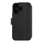 FIXED ProFit kožené puzdro typu kniha pre Apple iPhone 16, čierne