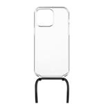 FIXED Pure Neck puzdro s čiernou šnúrkou pre Apple iPhone 13 Pro Max