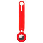 Fixed silikónové púzdro s popruhom Silky pre Apple AirTag, červené FIXSILS-756-RD
