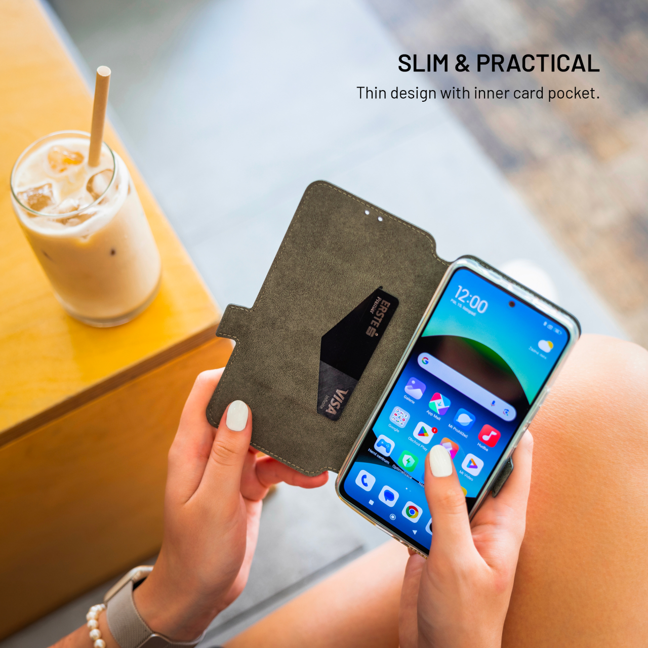 FIXED Tematické puzdro typu kniha pre Motorola Moto G04/G24/G04s/E14, čierne