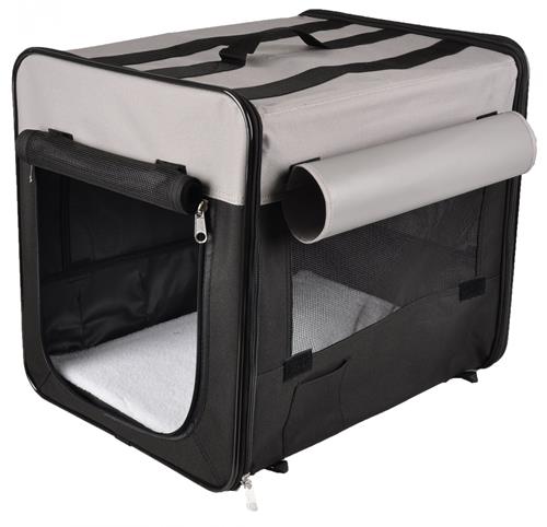Flamingo Přepravka pro psy Smart Top Plus  černo-šedá 94x56x71cm